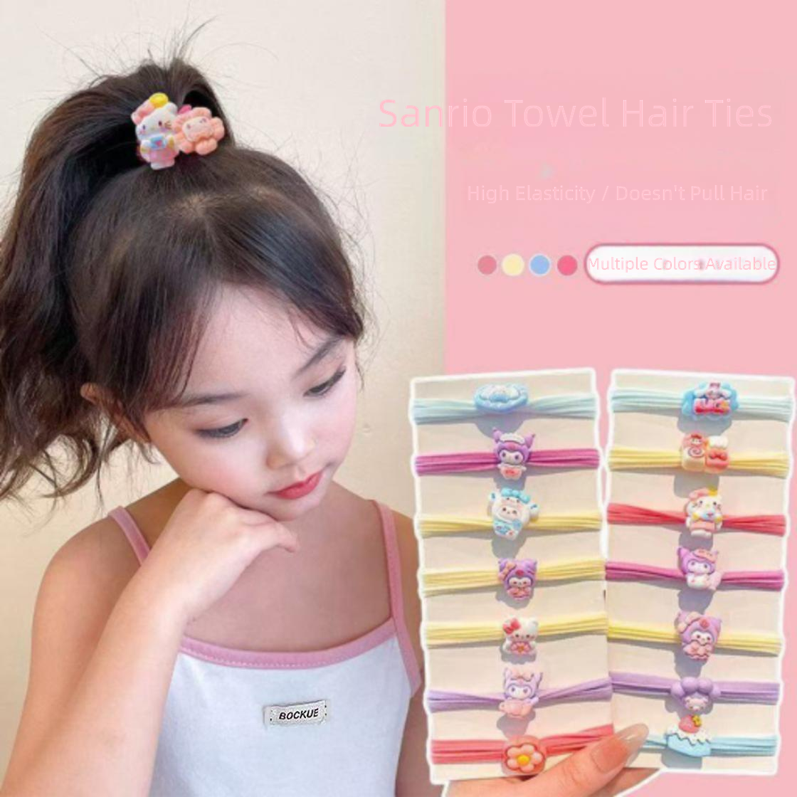 Sanrio Hair Ties Set - Cute Character Hair Accessories