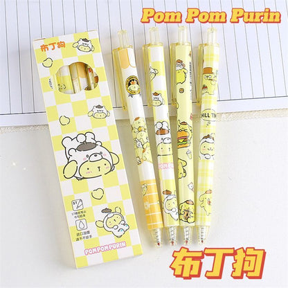Sanrio Retractable Gel Pen Set - 0.5mm Black Ink Stationery