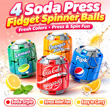 Kawaii Soda Fidget Spinner Ball | Sensory Desk Toy