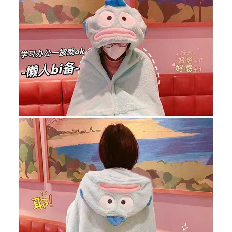 Nemo Clownfish Hooded Blanket Cape: Cute & Warm Wearable Sleeping Blanket for Napping and Air-conditioned Rooms