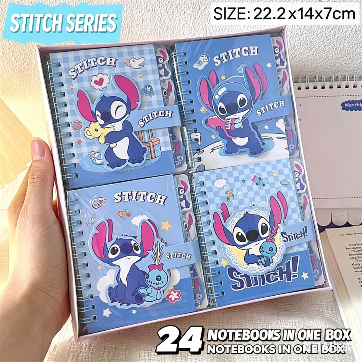 Cute Cartoon A7 Spiral Notebook - Foil-Stamped Mini Pocket Journal