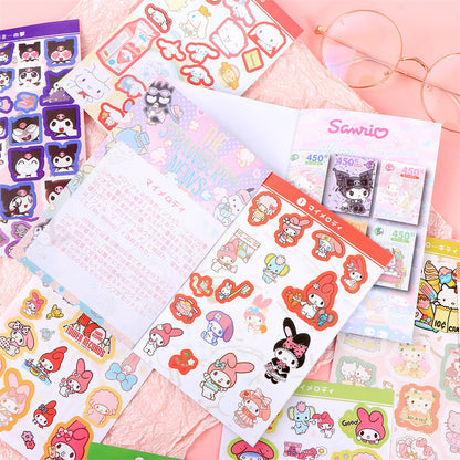 Sanrio Kawaii Sticker Book - Kuromi, Melody, Cinnamoroll & Hello Kitty