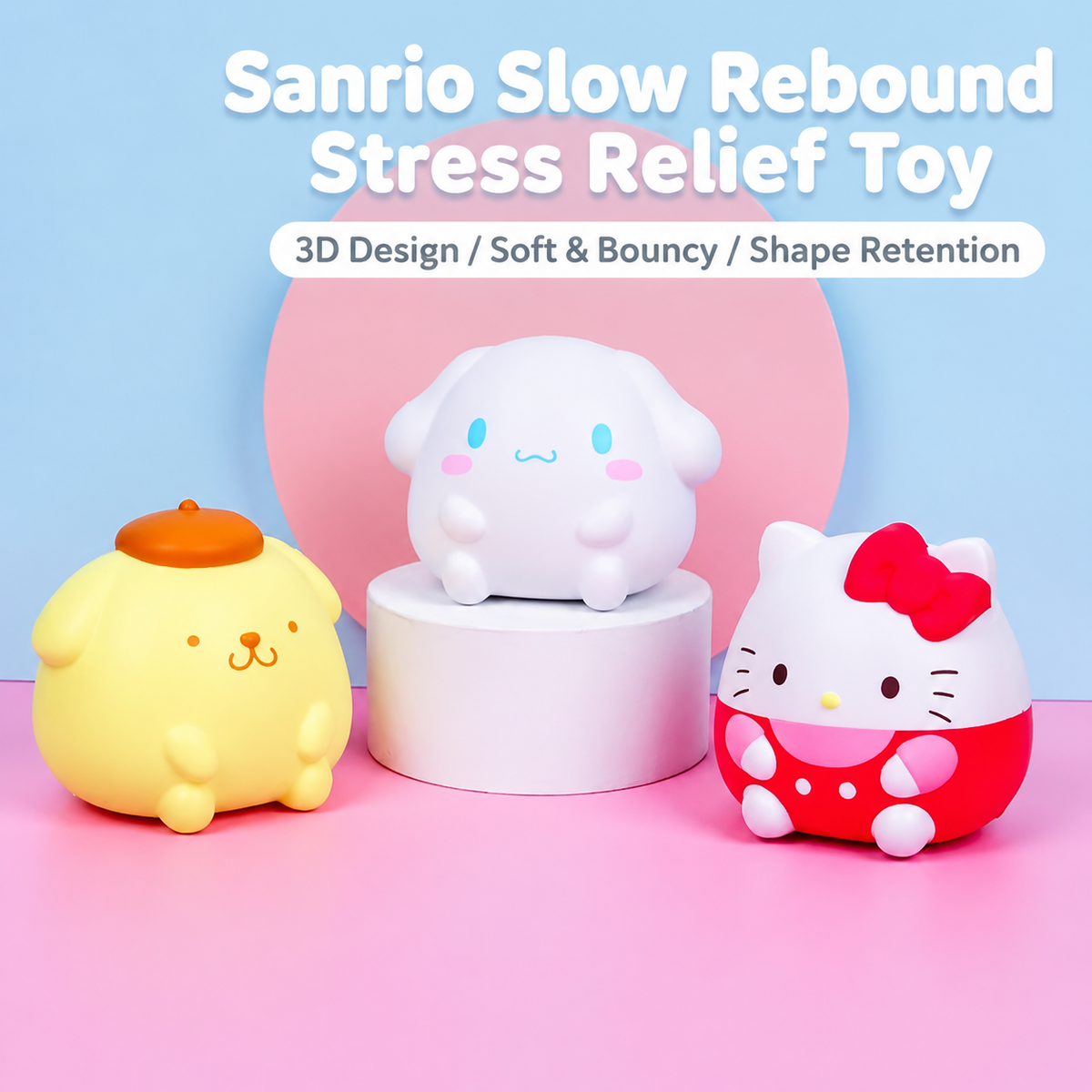 Kawaii Cartoon Rebound Fidget Toy - Cute Stress Relief Desk Decor