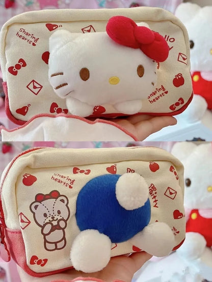 Hello Kitty Large Capacity Pencil Case, Kawaii Single-Layer Stationery Organizer Pouch