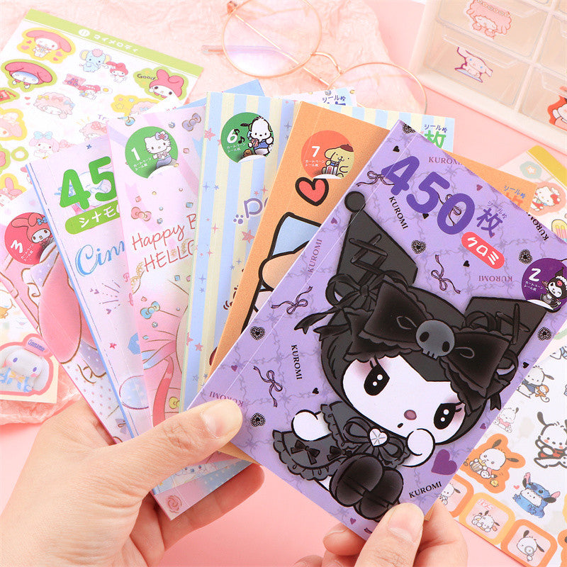 Sanrio Kawaii Sticker Book - Kuromi, Melody, Cinnamoroll & Hello Kitty