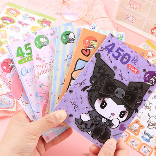 Sanrio Kawaii Sticker Book - Kuromi, Melody, Cinnamoroll & Hello Kitty