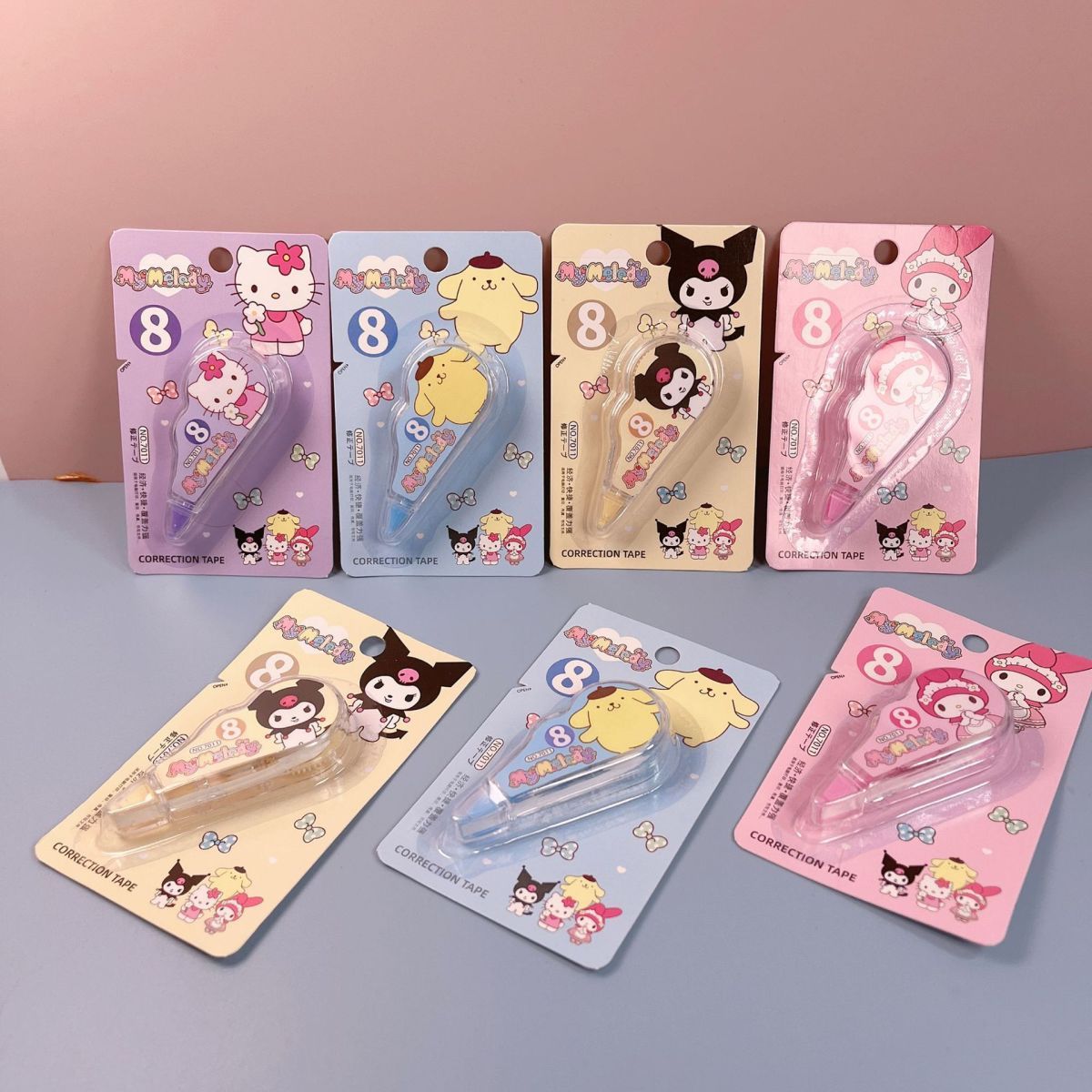 Sanrio Mini Correction Tape - Silent Roller for School & Journaling
