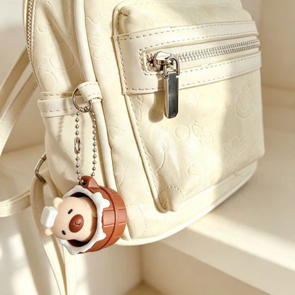 Cute Capybara Fidget Keychain - Kawaii Stress Relief Backpack Charm