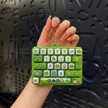 Animal Diary 26-Key Fidget Keyboard Keychain – Cute Stress Relief Toy, Bag Charm & Gift for Kids