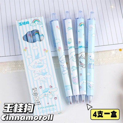 Sanrio Retractable Gel Pen Set - 0.5mm Black Ink Stationery