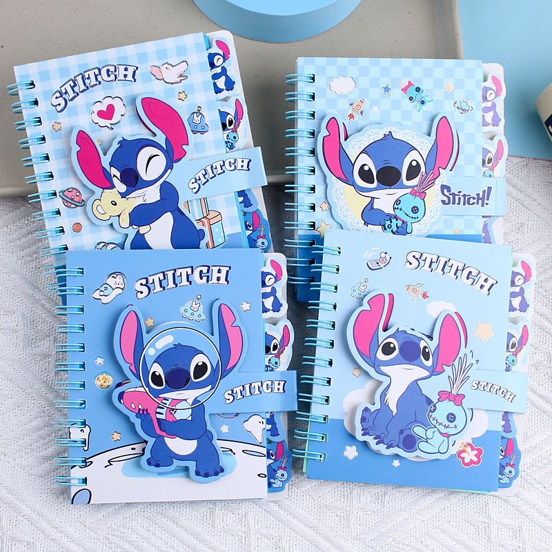 Cute Cartoon A7 Spiral Notebook - Foil-Stamped Mini Pocket Journal