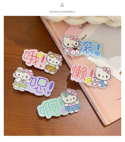 Cute Cat Hair Clips for Women, Korean-Style Letter Bangs Clips, Mini Duckbill Hair Barrettes