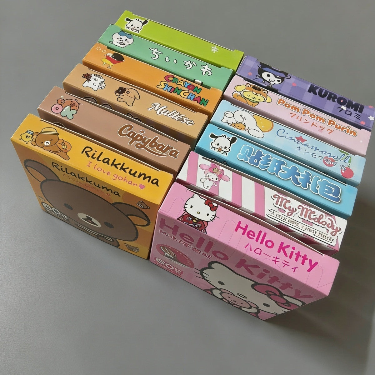 Sanrio 720-Piece Waterproof Sticker Box Set - Hello Kitty, Kuromi & Cinnamoroll