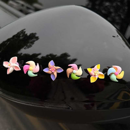 Cute Rotating Windmill Car Ornament - Dashboard Spinner Decor