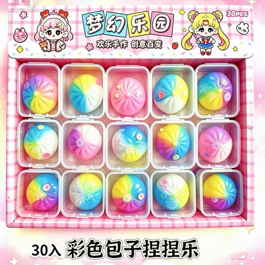 Cute Steamed Bun Squishy Toy – Soft Stress Relief Fidget Toy for Kids & Adults, Fun Squeeze Toy for Home & Office