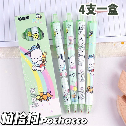 Sanrio Retractable Gel Pen Set - 0.5mm Black Ink Stationery