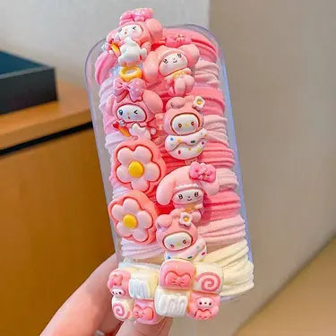 Sanrio Hair Ties Set - Cute Character Hair Accessories