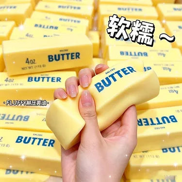 Strawberry Butter Stick Squishy Toy – Cute Kawaii Slow Rising Sensory Fidget Toy for Stress Relief