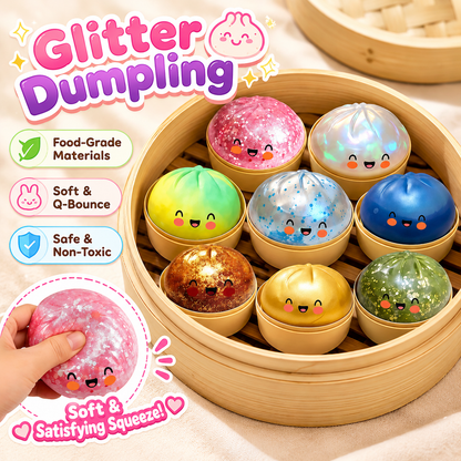 Cute Crystal Bun Squishy – Soft Squeeze Fidget Toy for Stress Relief