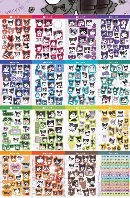 Sanrio Kawaii Sticker Book - Kuromi, Melody, Cinnamoroll & Hello Kitty