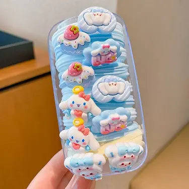 Sanrio Hair Ties Set - Cute Character Hair Accessories