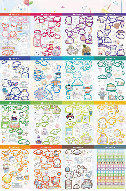 Sanrio Kawaii Sticker Book - Kuromi, Melody, Cinnamoroll & Hello Kitty