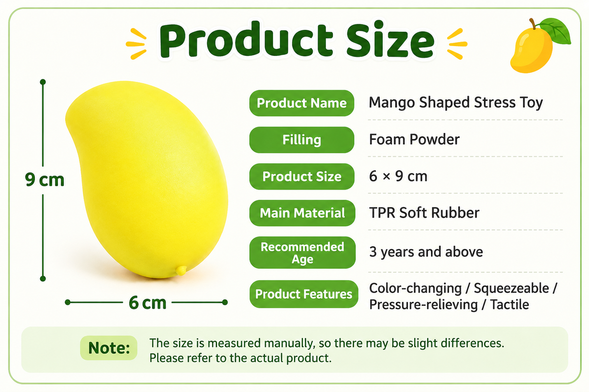 Color Changing Mango Squishy Toy | Kawaii Fruit Gift