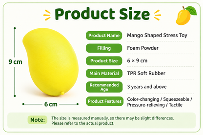 Color Changing Mango Squishy Toy | Kawaii Fruit Gift