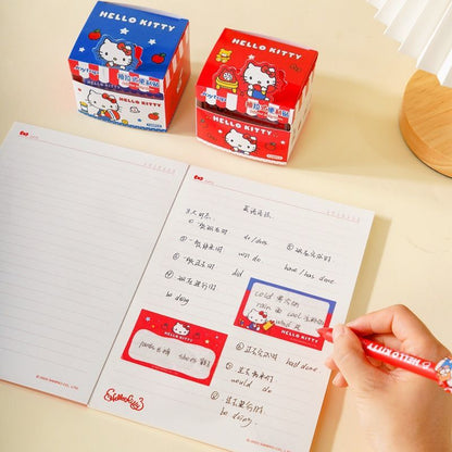 Hello Kitty Pull-Out Sticky Notes - 126 Sheets Kawaii Memo Pad for Journaling, Study Notes & Planners
