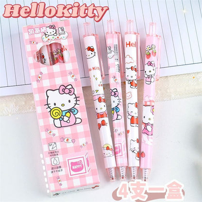 Sanrio Retractable Gel Pen Set - 0.5mm Black Ink Stationery