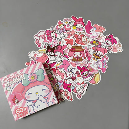 Sanrio 720-Piece Waterproof Sticker Box Set - Hello Kitty, Kuromi & Cinnamoroll