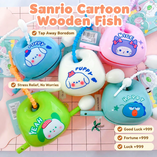 Wooden Fish Fidget Toy - Cute Electric Stress Relief Desk Gadget