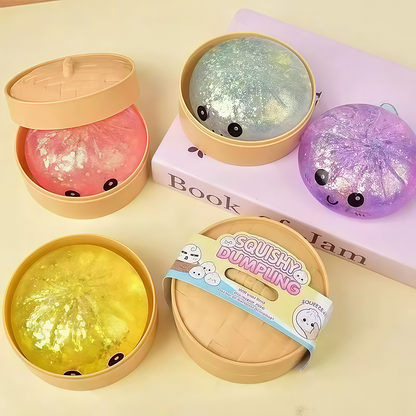 Cute Crystal Bun Squishy – Soft Squeeze Fidget Toy for Stress Relief