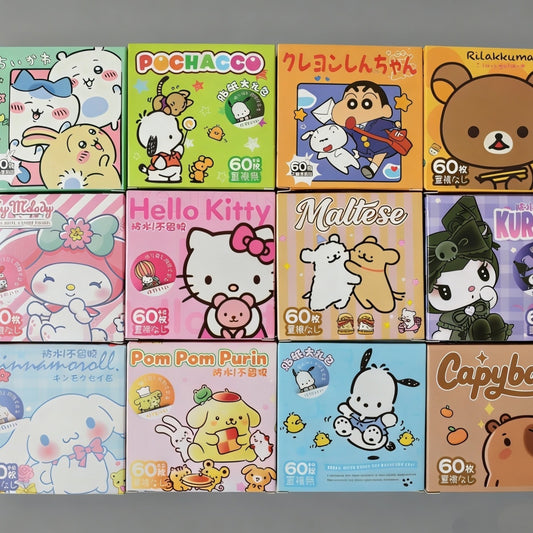 Sanrio 720-Piece Waterproof Sticker Box Set - Hello Kitty, Kuromi & Cinnamoroll