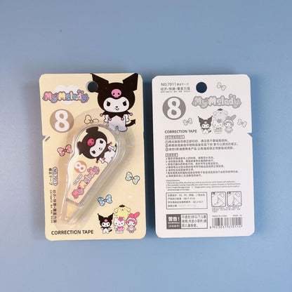 Sanrio Mini Correction Tape - Silent Roller for School & Journaling
