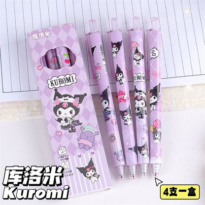 Sanrio Retractable Gel Pen Set - 0.5mm Black Ink Stationery
