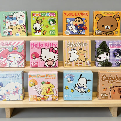 Sanrio 720-Piece Waterproof Sticker Box Set - Hello Kitty, Kuromi & Cinnamoroll