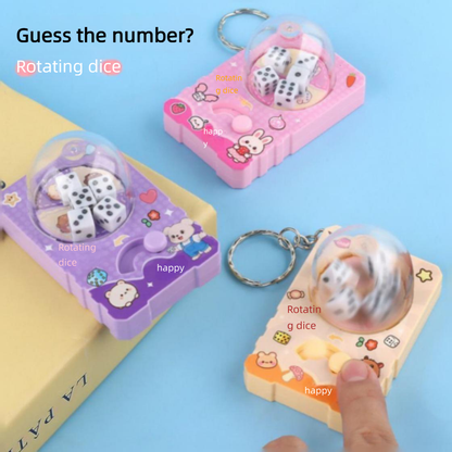 Mini Fidget Dice Keychain - Rotating Stress Relief Backpack Charm
