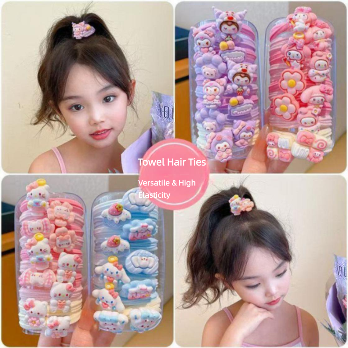 Sanrio Hair Ties Set - Cute Character Hair Accessories